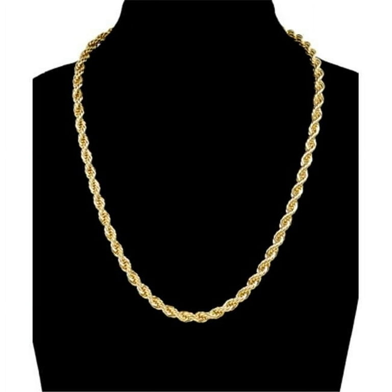 mm 20 14K Gold Plated Rope Chain Necklace