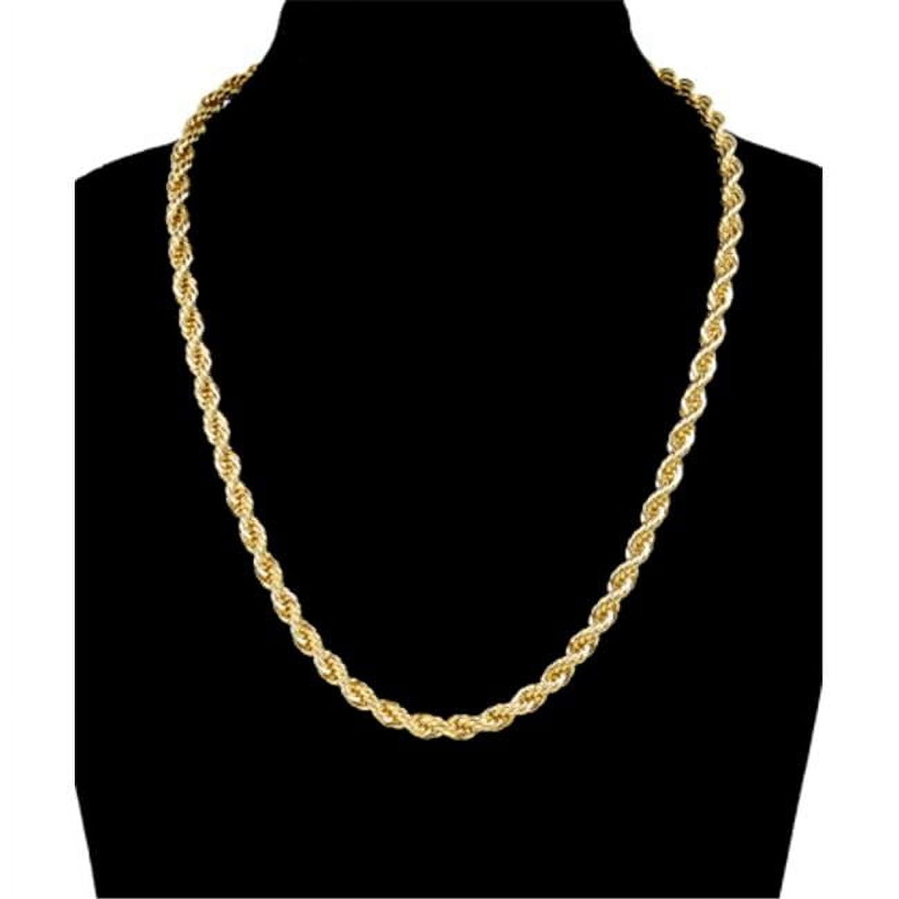 6 mm & 20 in. 14K Gold Plated Rope Chain Necklace