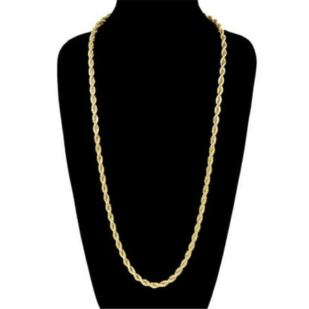 6 mm & 30 in. 14K Gold Plated Rope Chain Necklace