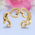 thumbnail image 1 of 6 mm Heart Toe Band Ring 925 Sterling Silver Thin Adjustable Stylish Rings For Women, 1 of 5