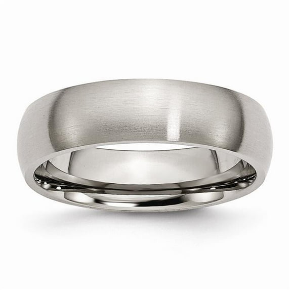 6 mm Titanium Brushed Band - Size 7