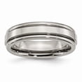 thumbnail image 1 of 6 mm Titanium Grooved Edge Polished Band - Size 11.5, 1 of 1