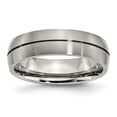 thumbnail image 1 of 6 mm Titanium Grooved Satin Band, Size 10, 1 of 1
