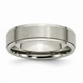 thumbnail image 1 of 6 mm Titanium Ridged Edge Brushed & Polished Band, Size 10, 1 of 1