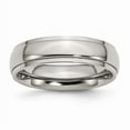 thumbnail image 1 of 6 mm Titanium Ridged Edge Polished Band, Size 8, 1 of 1