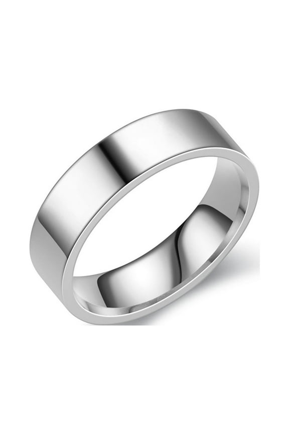 6 mm Titanium Ring Stainless Steel Jewellery Frosted Matte Men's Ring Wedding Band Comfort Fit Size 7-10 - 8