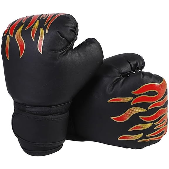 6 oz Breathable Pro Training Boxing Gloves for Men & Women | Hook and Loop Closure with Hand & Wrist Support | Ideal Gift for Adults, Youth & Beginners -  Boxing Training Equipment(LR Black 1PCS) 