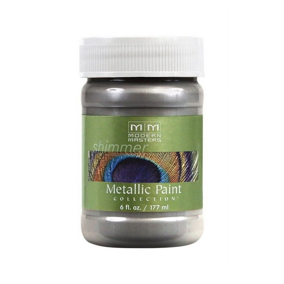 6 oz Modern Masters ME591 Platinum Metallic Paint Collection Water-Based Decorative Metallic Paint