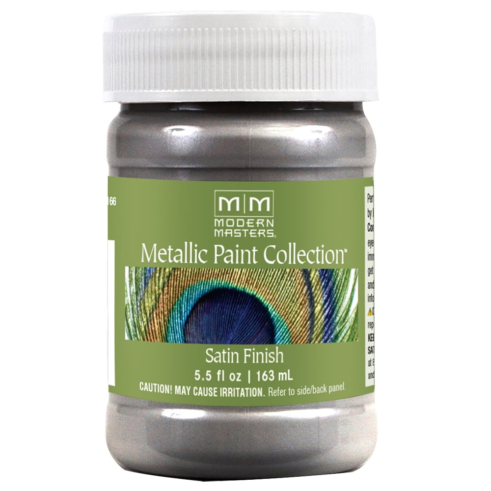 6 oz Modern Masters ME591 Platinum Metallic Paint Collection Water-Based Decorative Metallic Paint