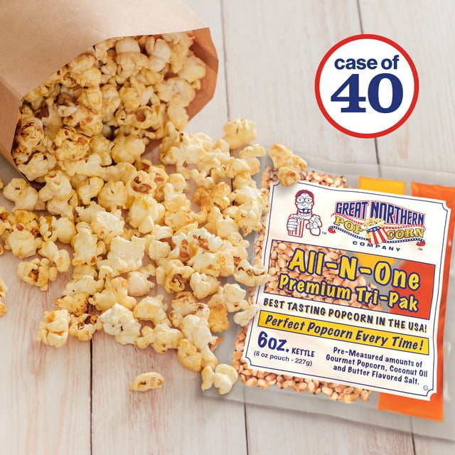 6 oz Popcorn Packs Â PreMeasured, Movie Theater Style, AllinOne