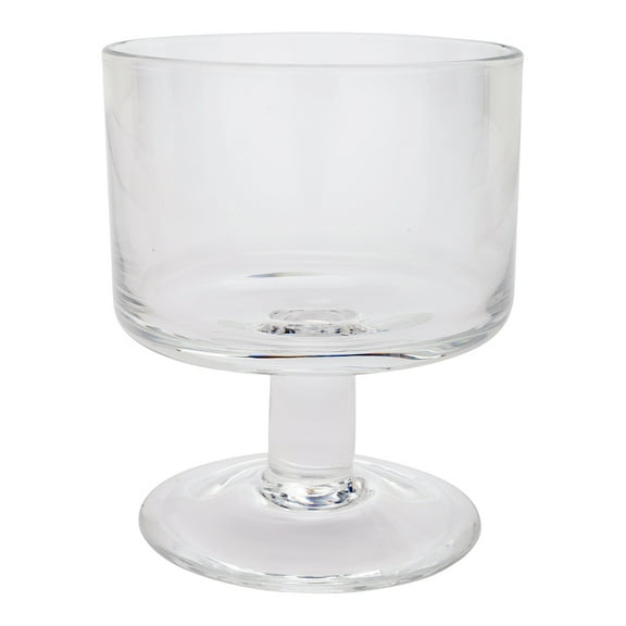 Restaurantware-6 Ounce Dessert Cups, 10 Round Ice Cream Bowls - Pedestal Bottom, Dishwashable, Clear Glass Mini Compote Containers, Freezable, Serve Parfaits, Sundaes Or Puddings