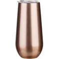 thumbnail image 1 of 6 oz Stainless Steel Champagne Tumbler Stemless Glasses with Lid, Double Wall Insulated Travel Mug Perfect for Wine, Coffee, Drinks, Cocktails, Colorful (Champagne), 1 of 14