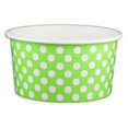 6 oz Yogurt Paper Cups 1000 Count (Polka Dot Green)