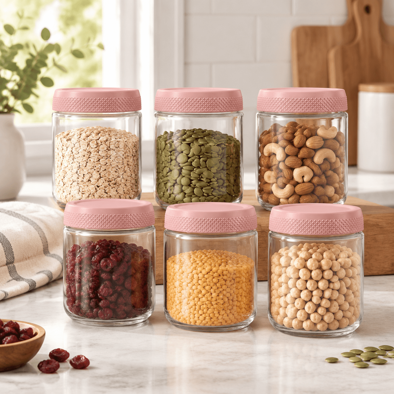 6-pack 16oz Gljars With Airtight Lids Overnight Oats Containersmason ...