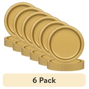 (6 pack) 20CT 9IN Gold Dessert Paper Plates by Way To Celebrate