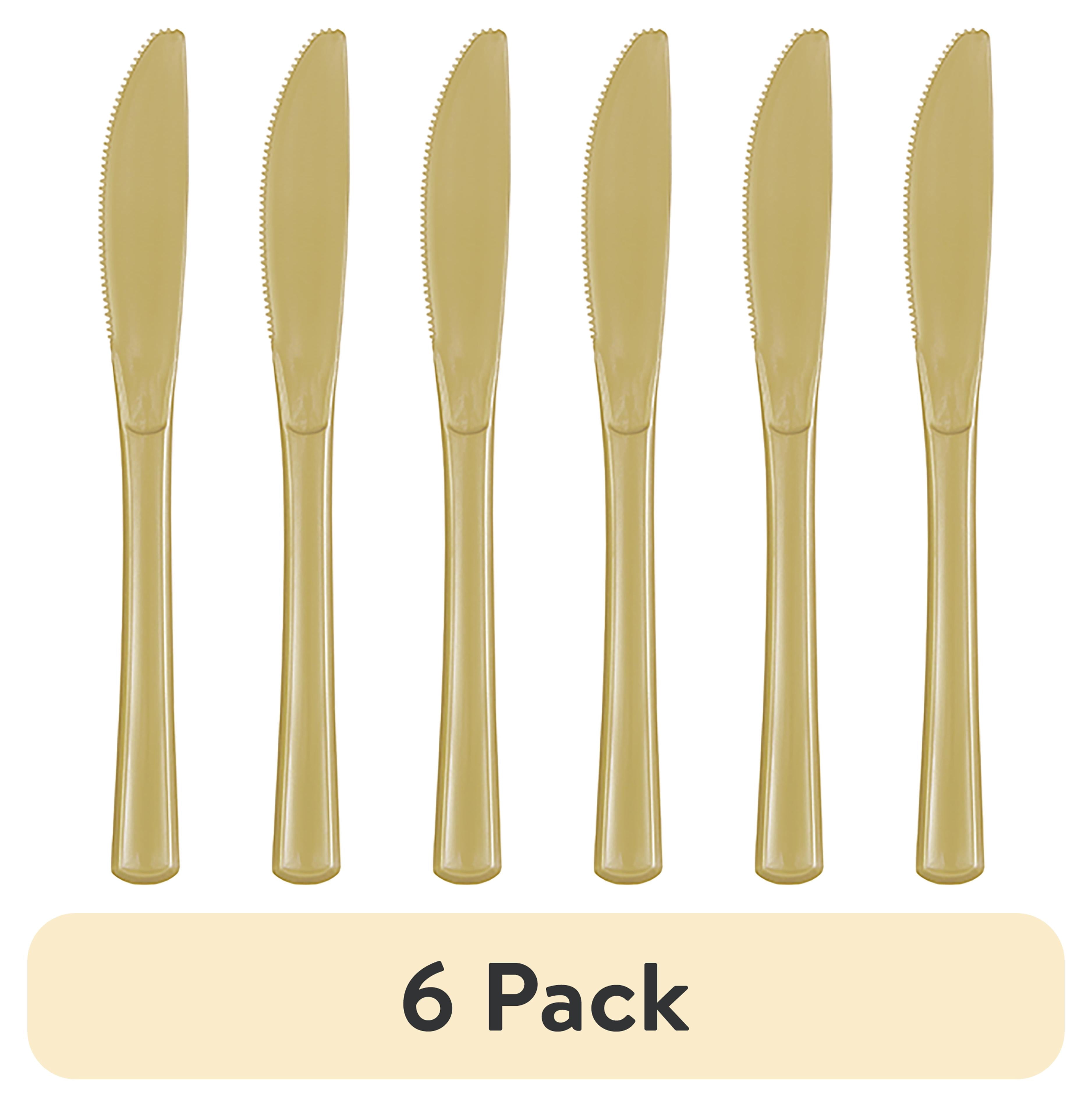 (6 pack) 24 Count Gold Disposable Plastic Forks by Way To Celebrate ...