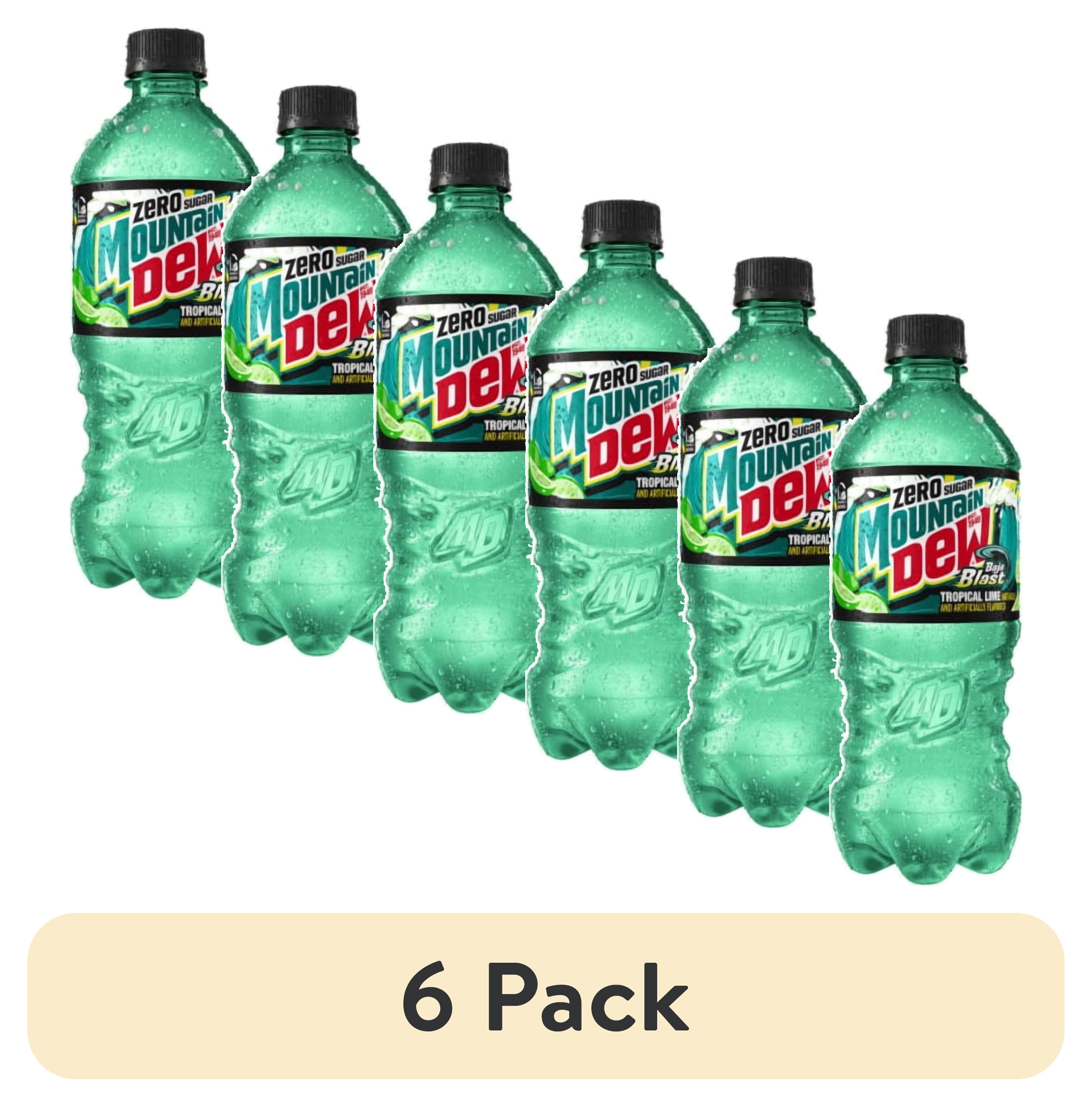 (6 pack) Mountain Dew Baja Blast Zero Sugar 20Oz Packaging May Vary - Pack of 2