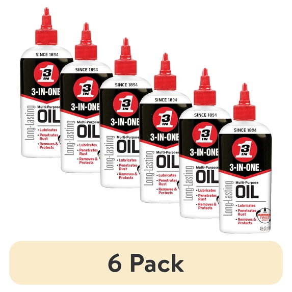 (6 pack) 3-IN-ONE Multi-Purpose Oil with Marksman Spout, 4 OZ
