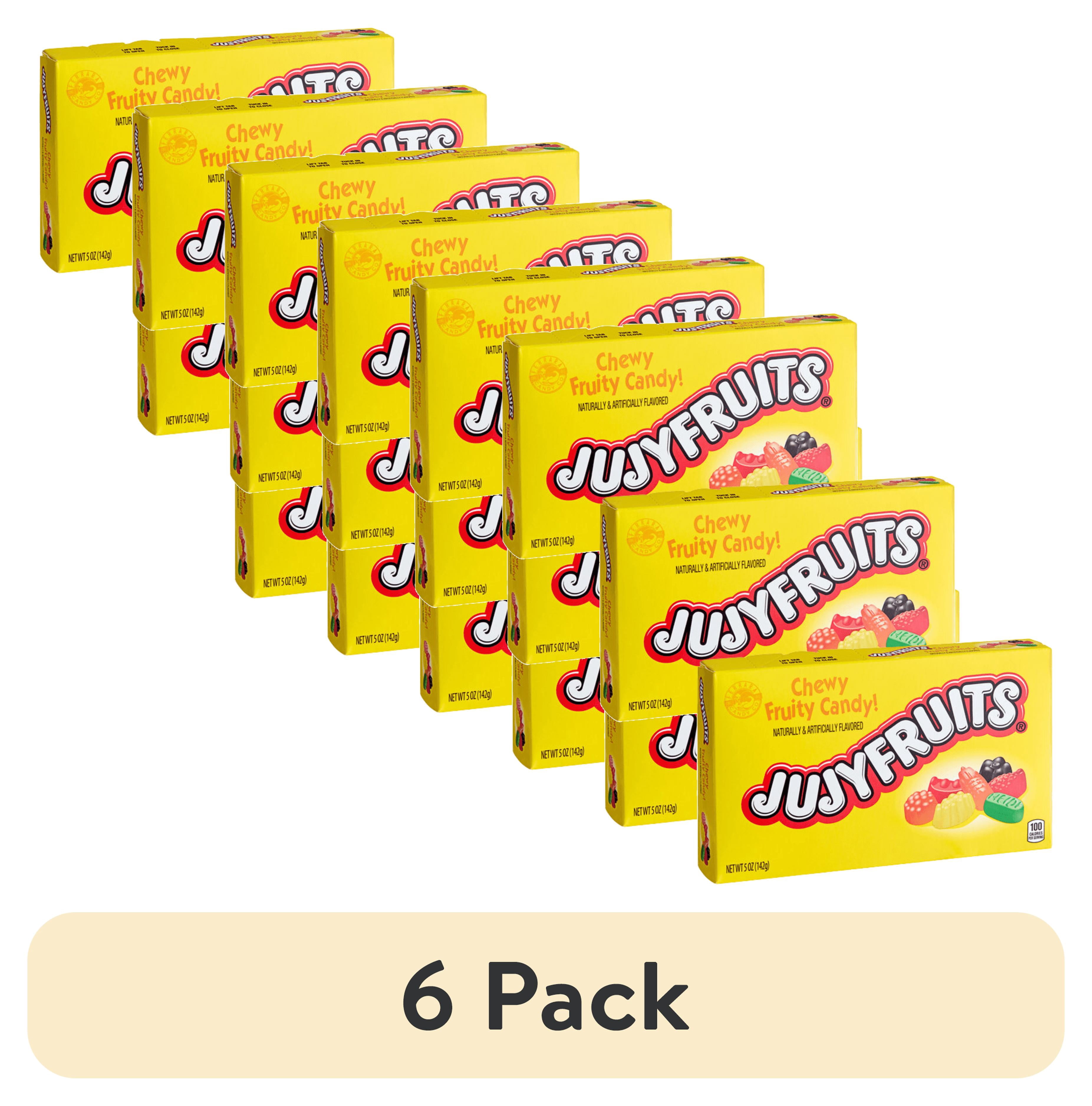 (6 pack) (3 pack) Jujyfruits Chewy Fruity Candy, Theater Box, Each 5 oz.