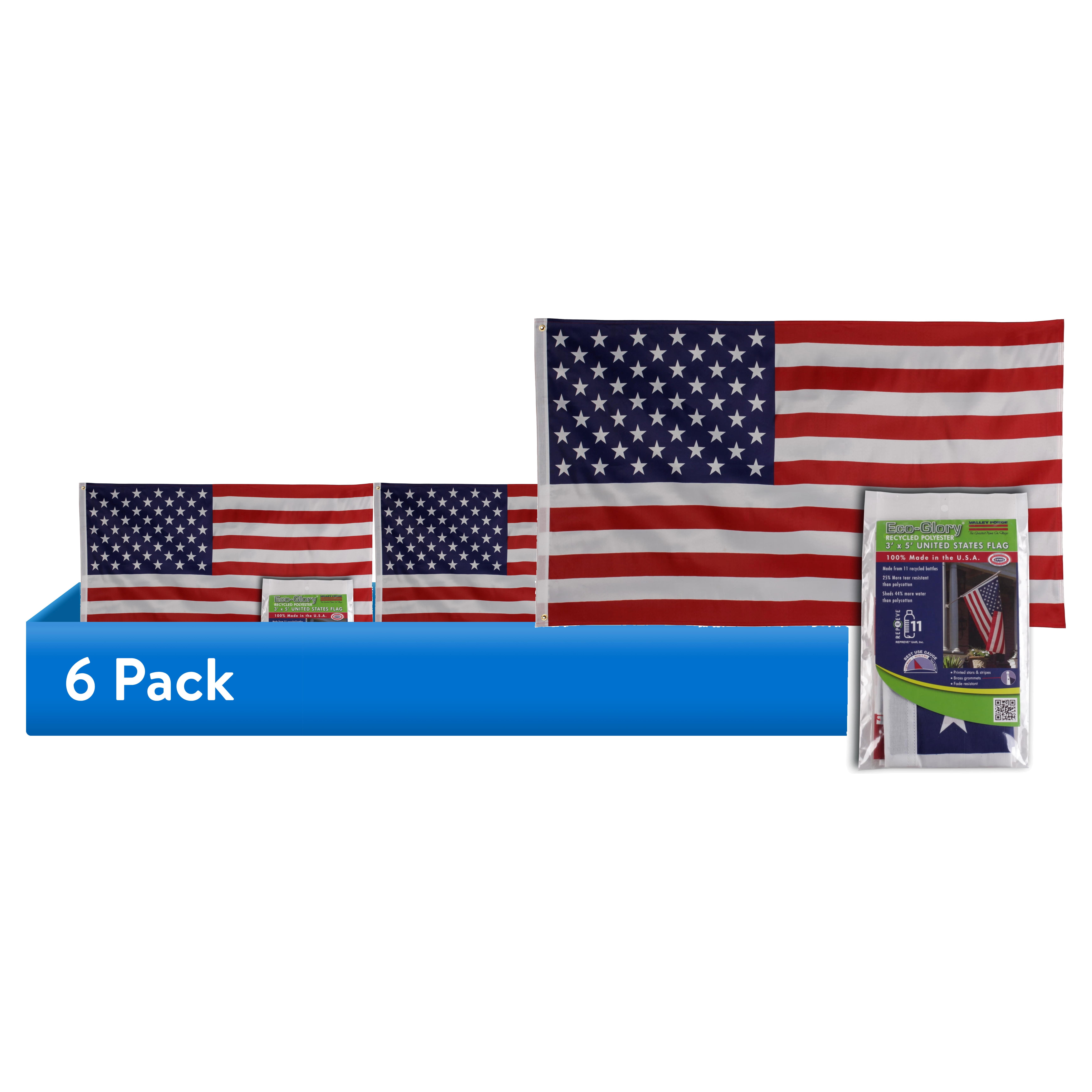 Valley Forge, American Flag, 3x5ft Recycled Polyester, Brass