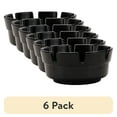 thumbnail interactive-video image 1 of (6 pack) Durable 4-inch Black Plastic Ashtray with Built-in Cigarette Slots, 1 of 8
