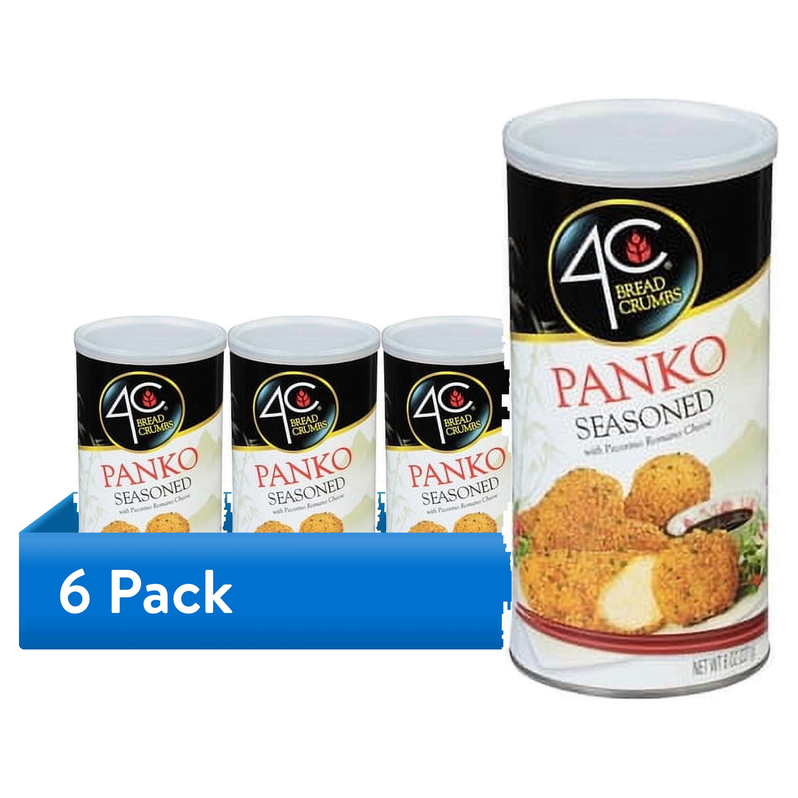 (6 pack) 4C Japanese Style Seasoned Panko Bread Crumbs 8 oz. Canister
