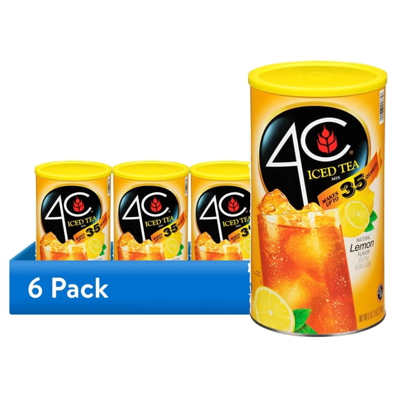 (6 pack) 4C Lemon Iced Tea Mix, 82.6oz