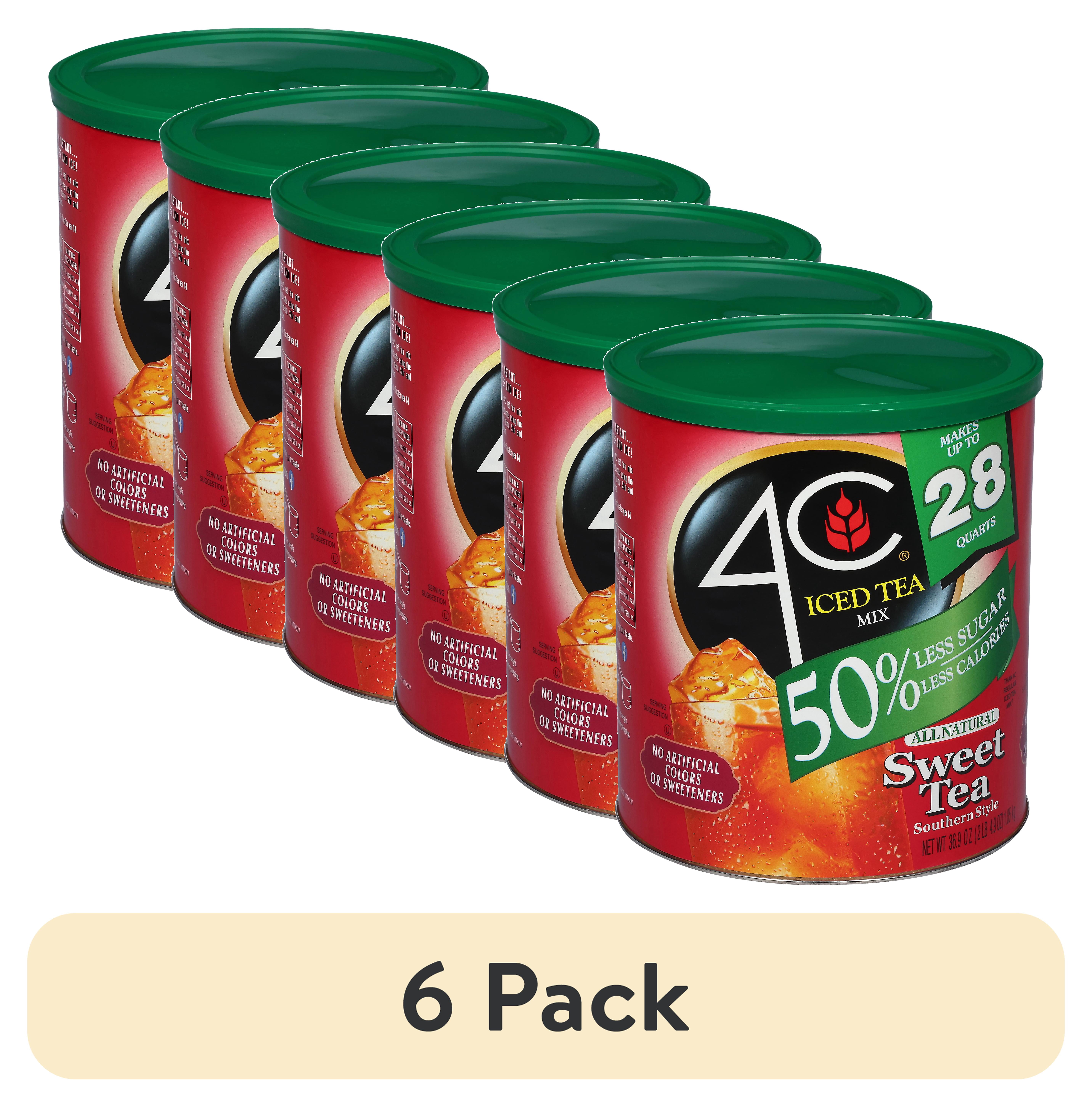 (6 pack) 4C Reduced Sugar Sweet Iced Tea, 28qt, 36.9oz