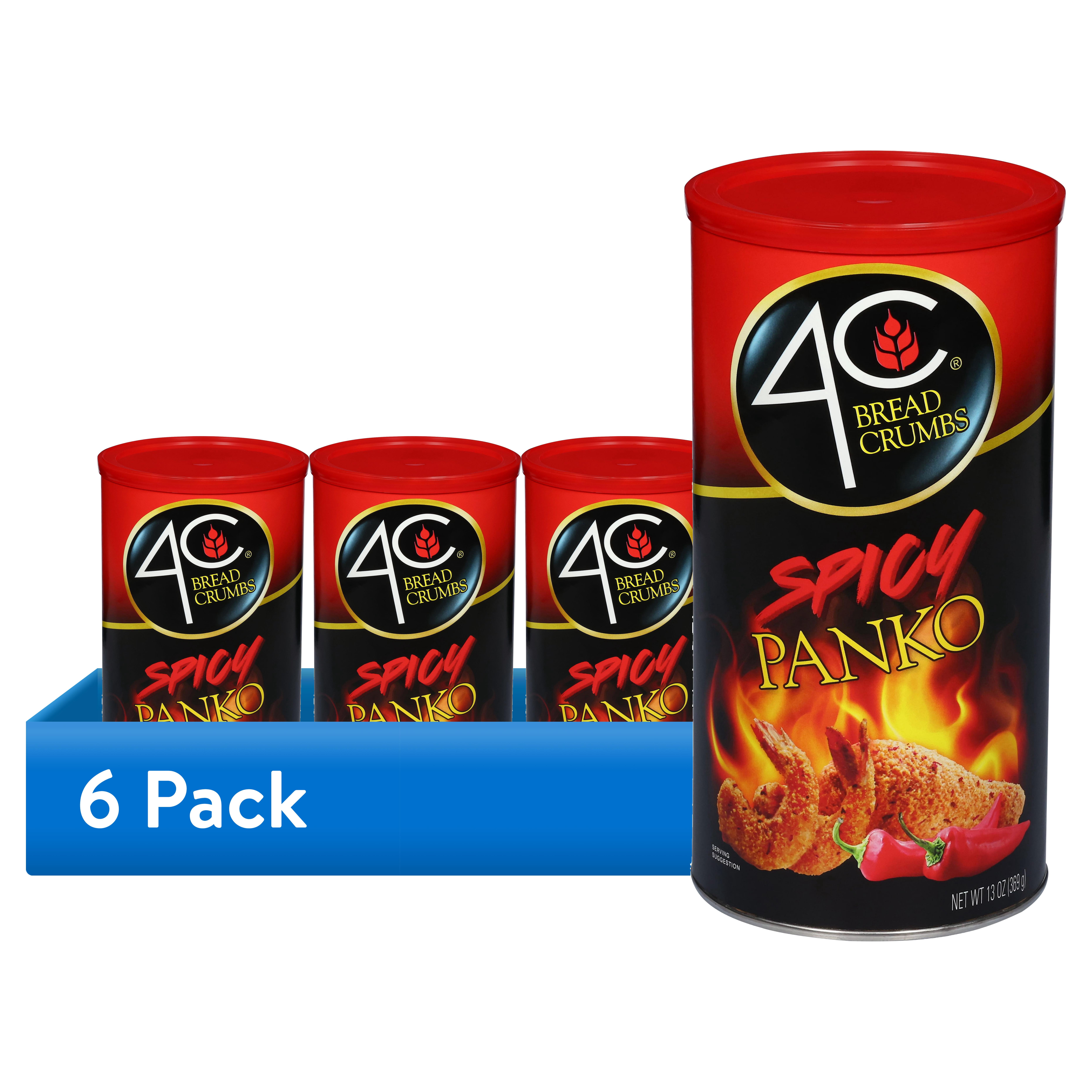 (6 pack) 4C Spicy Panko Crumbs, 13oz Canister