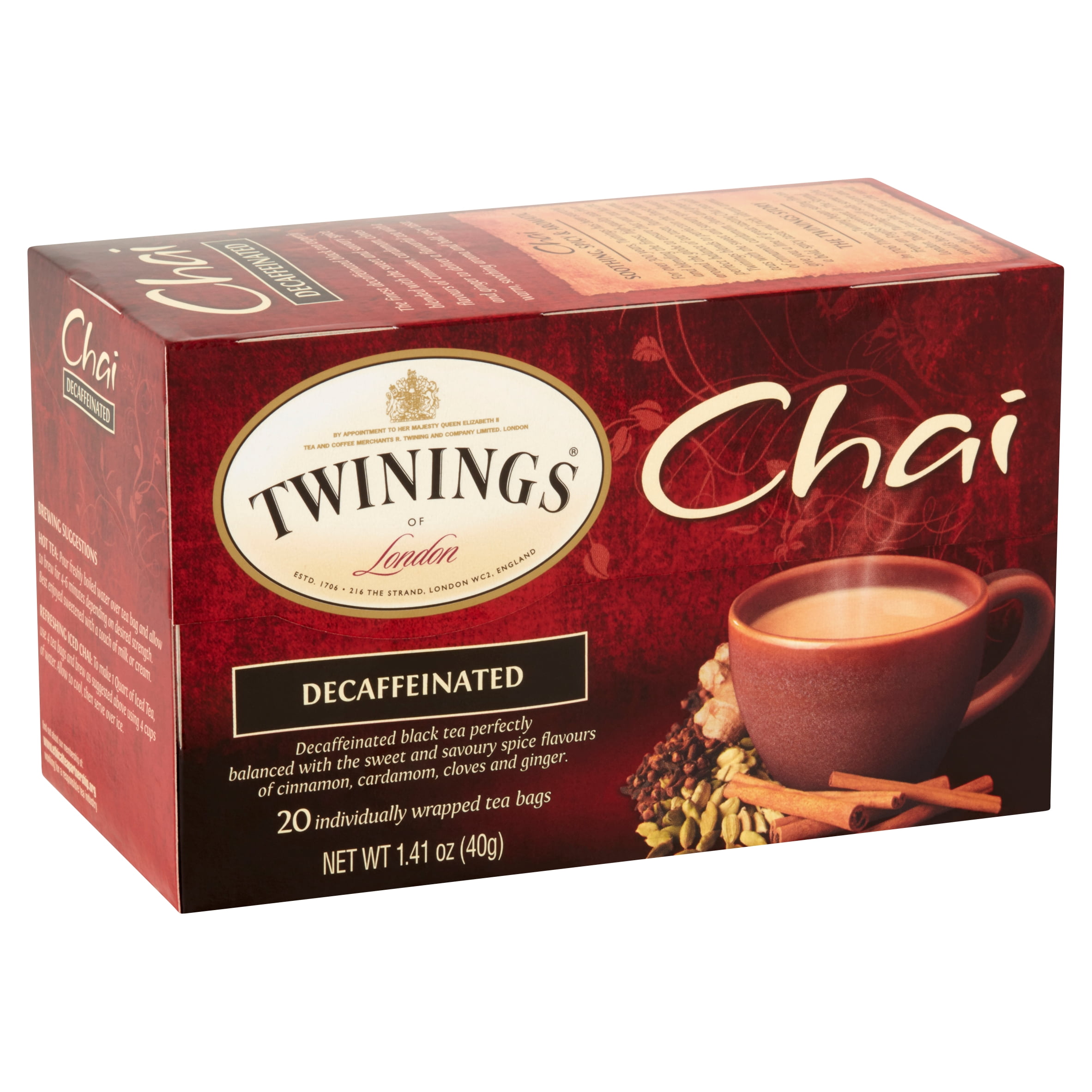 (6 pack) (6 Pack) Twinnings Of London Decaf Chai Tea, 20 Ct - Walmart.com