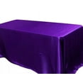thumbnail image 1 of 6 pack 90x132" Rectangular Satin Tablecloth Wedding Party Catering", (Color: Purple), 1 of 2