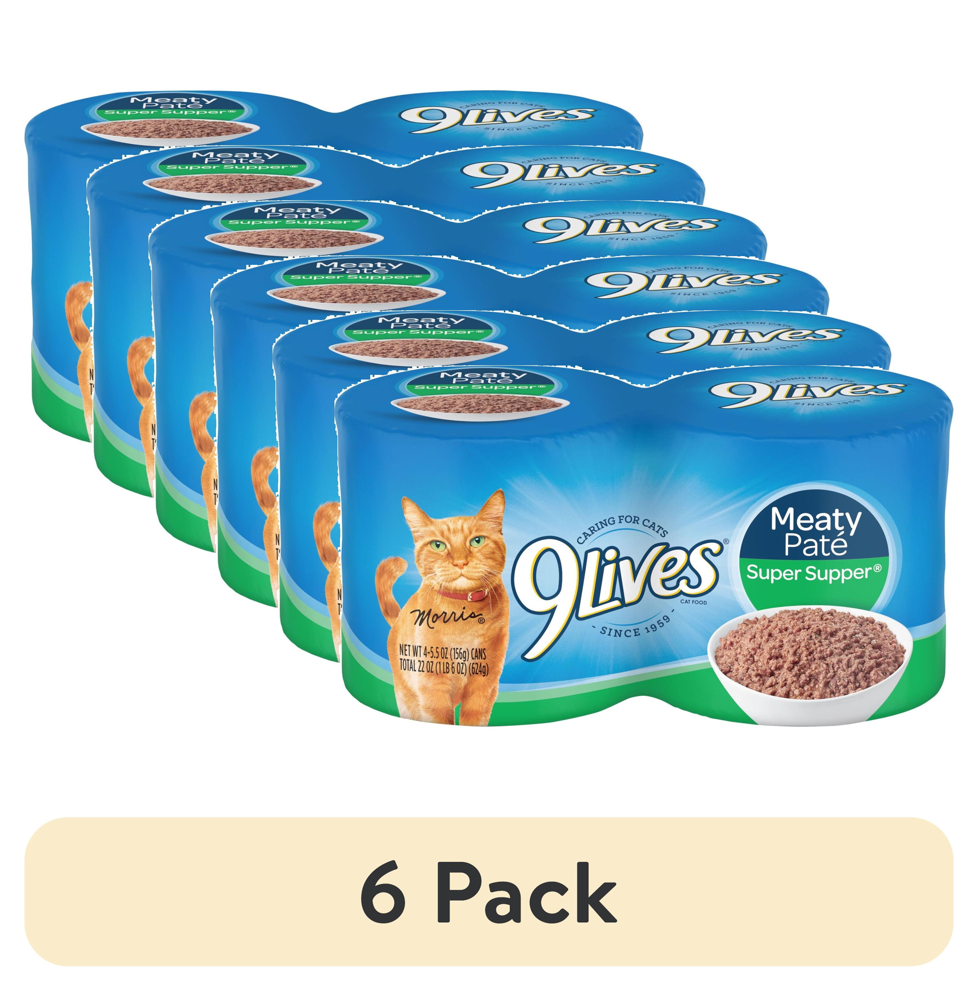 (6 pack) 9Lives Meaty Paté Super Supper Wet Cat Food, 22-Ounce, Pack of 4