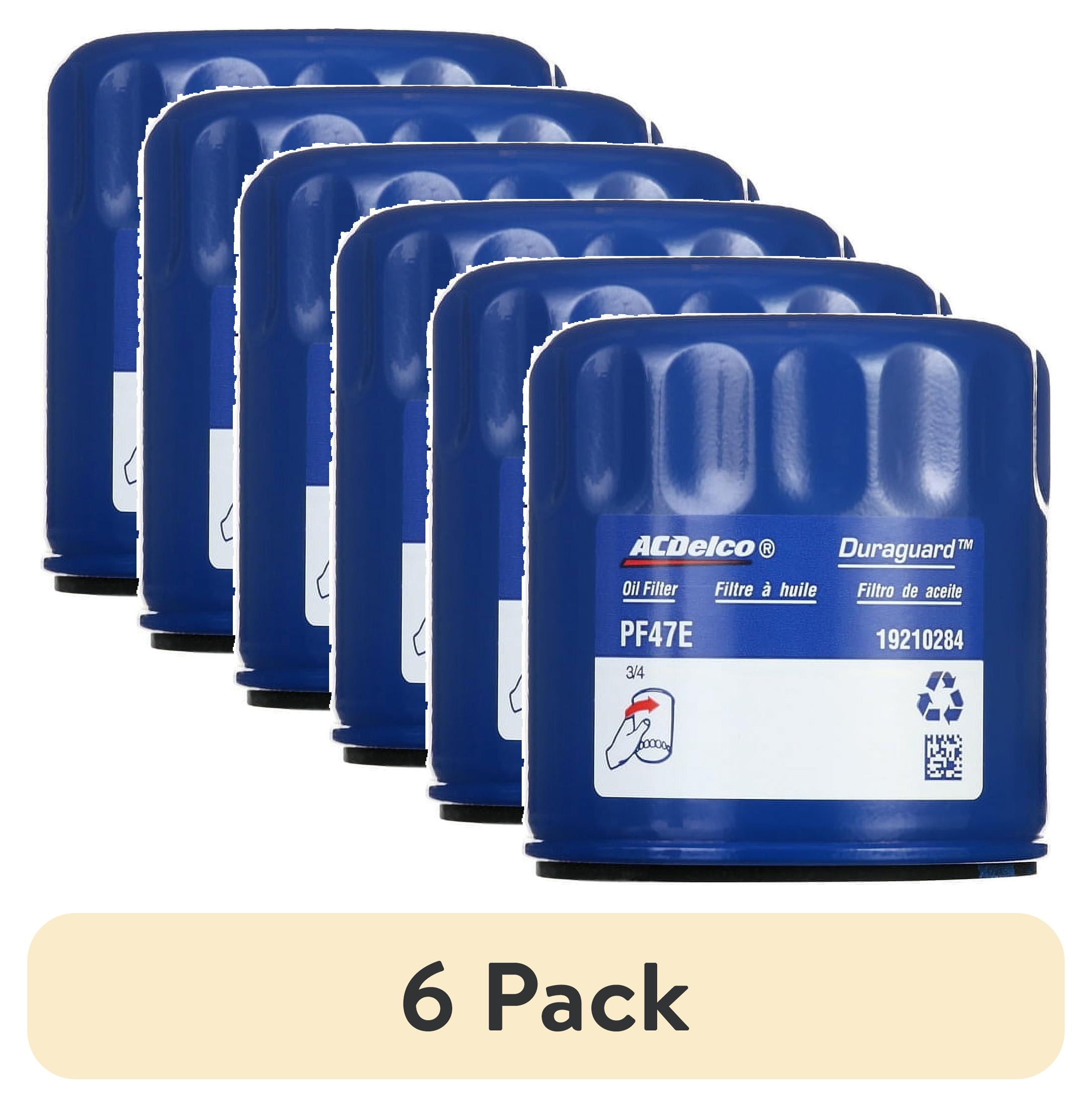 (6 pack) ACDelco Original Equipment PF47E Professional Engine Oil Filter Height 3.5" width 3.3" Length 3.3" Weight 7 Ounces