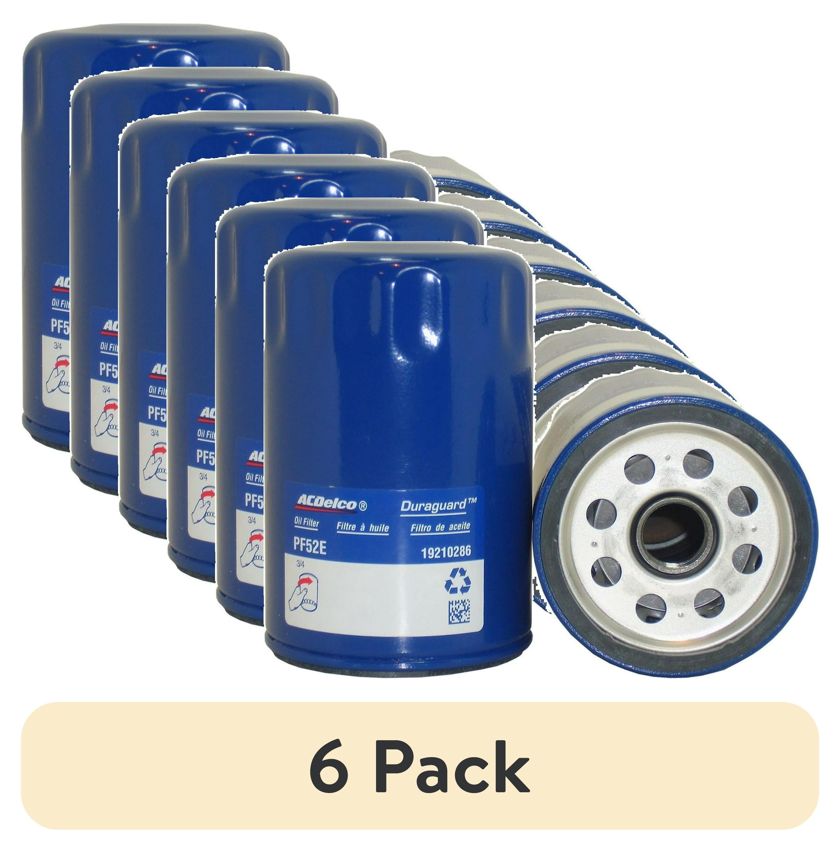 (6 pack) ACDelco Original Equipment PF52E Professional Engine Oil Filter 4.4" Height 3.3" Width 3.3" Length 8.8 Ounces