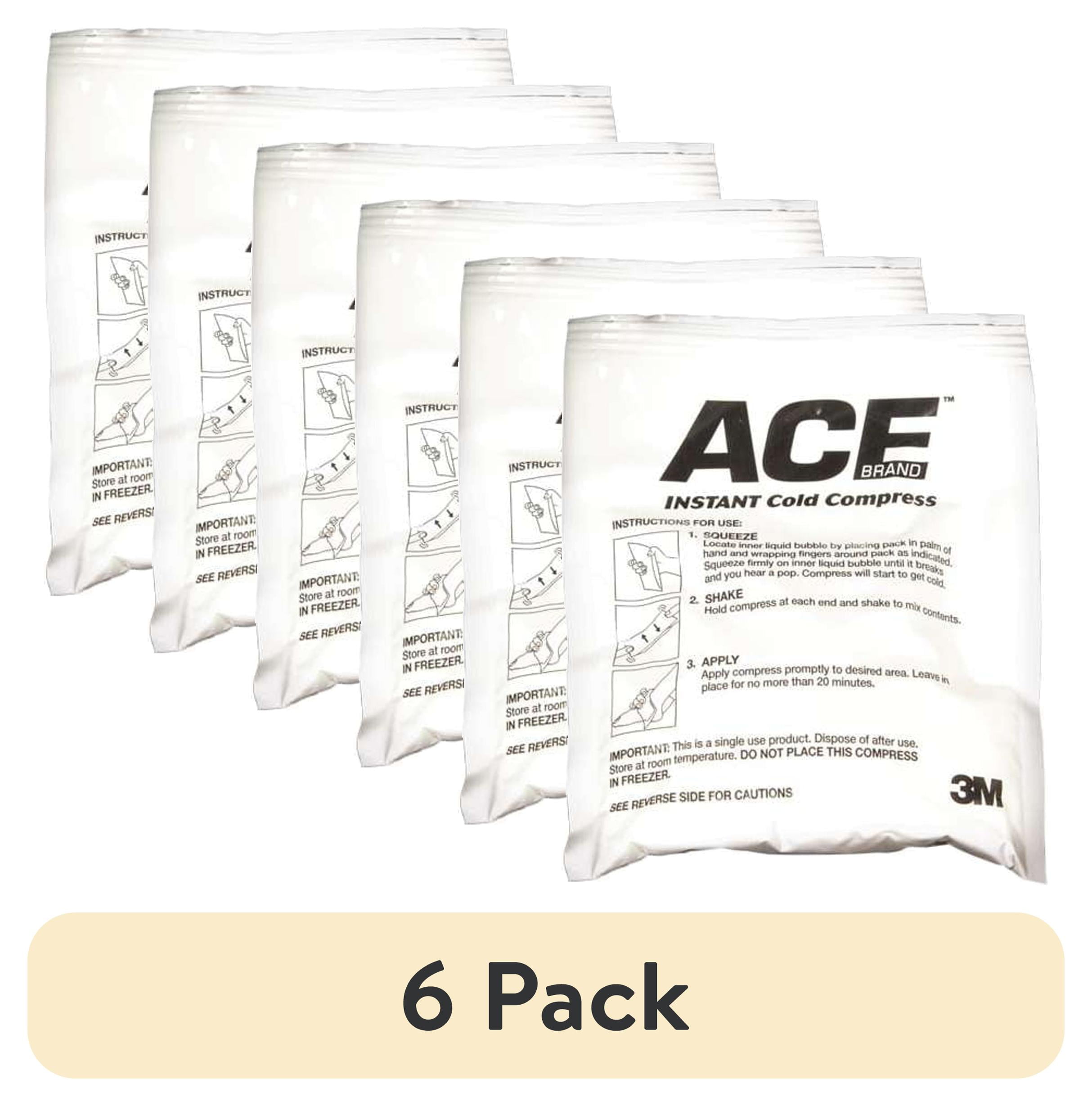 6 pack) ACE Brand Instant Cold Compress, Disposable Single-Use
