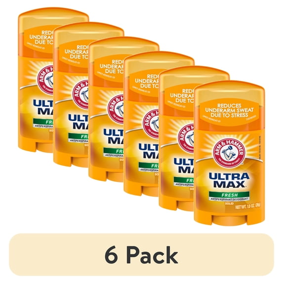(6 pack) ARM & HAMMER ULTRA MAX Solid Antiperspirant Deodorant , Fresh Scent 1.0 oz.