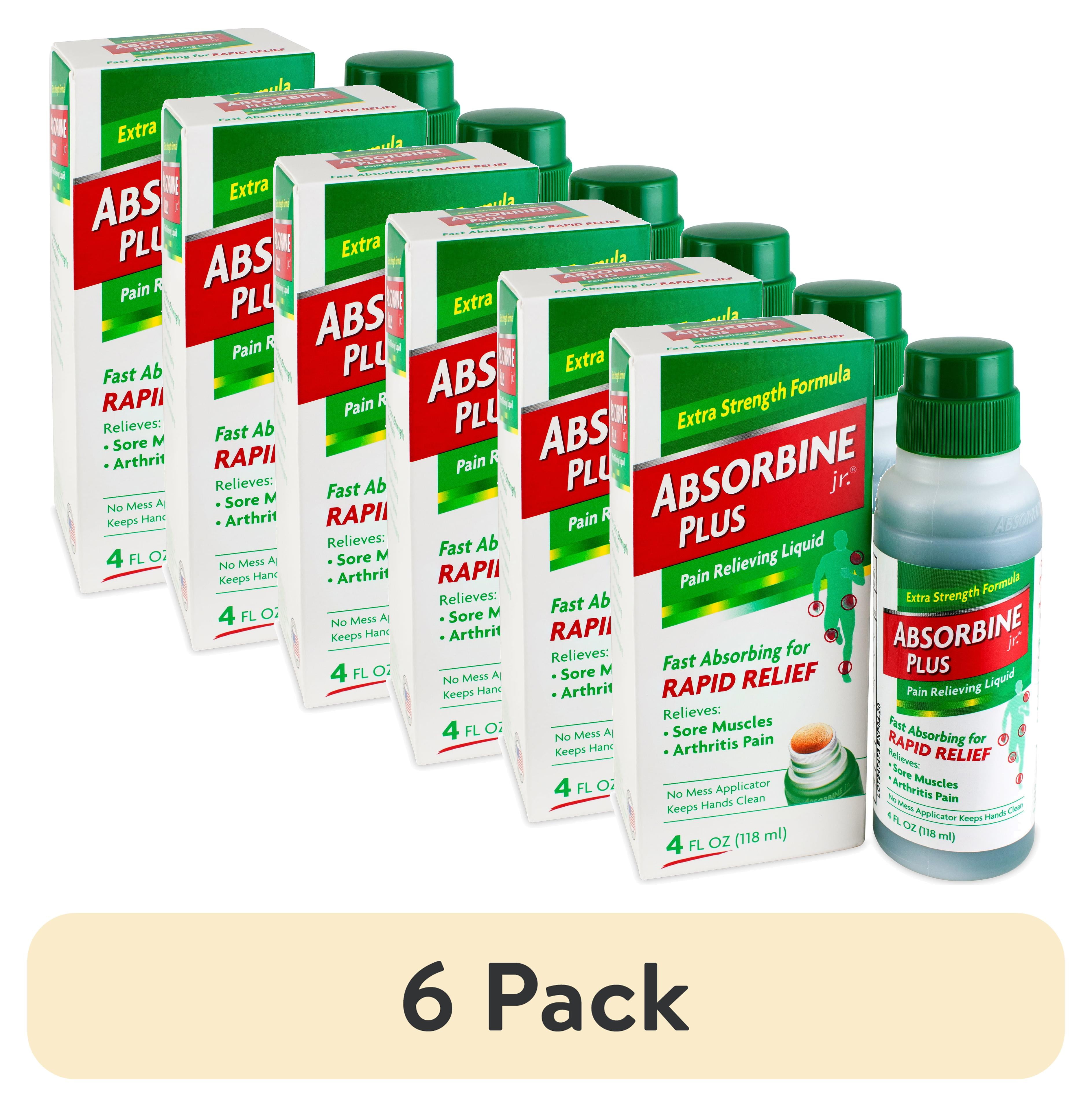 (6 pack) Absorbine Jr. Plus Spray Fast Absorbing Arthritis & Sore Body Muscles Pain Reliever, 4 oz