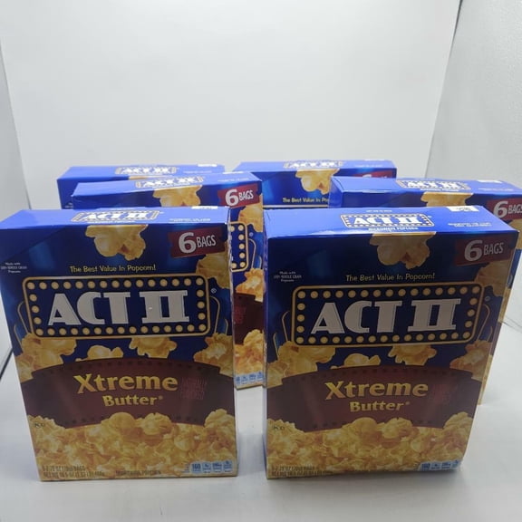 (6 pack) Act II Xtreme Butter Microwave Popcorn, 2.75 oz., 6-Count Bags