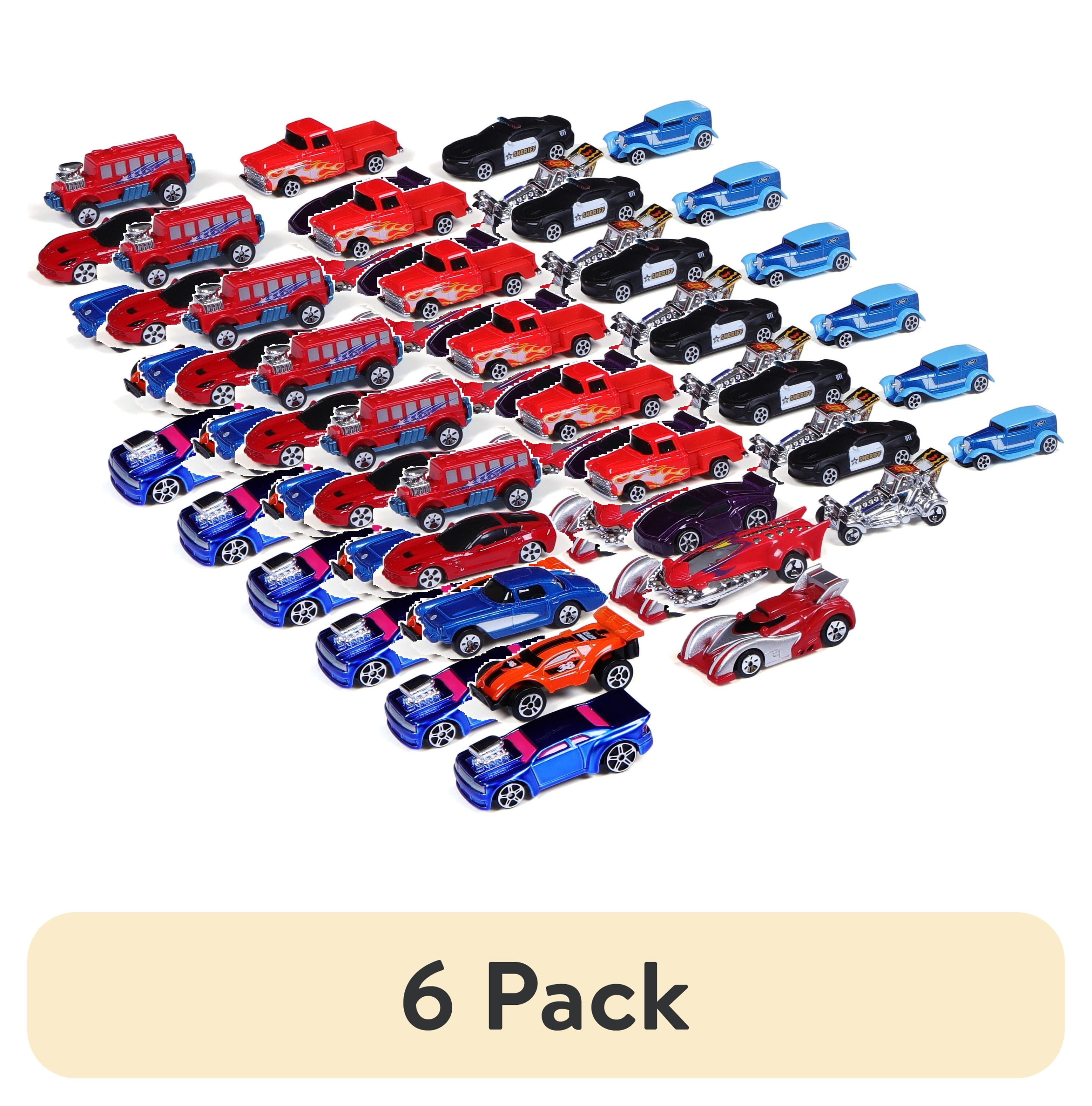 (6 pack) Adventure Force 1:64 Scale Diecast Play Vehicle Cars and Trucks in Multiple Colors Assorted (Styles May Vary)