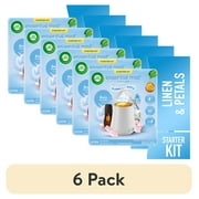 (6 pack) Air Wick Essential Mist Scented Oil Air Freshener Diffuser Starter Kit, Linen and Petals, 2 Piece