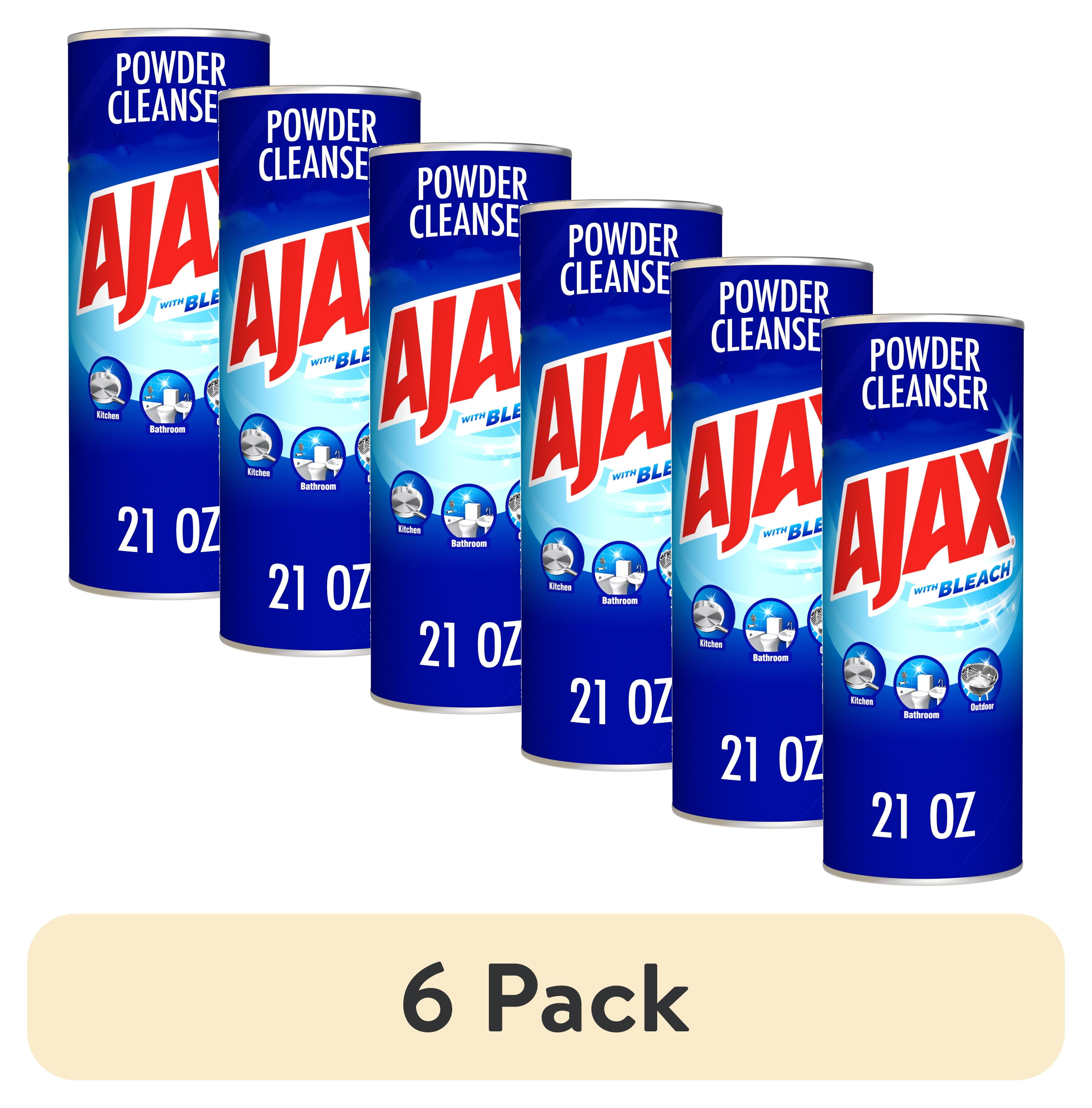 6 pack) Ajax Powder Cleanser with Bleach, Scratch-Free