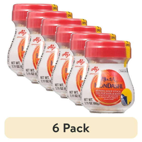 (6 pack) Ajinomoto Hondashi Dry Bonito Broth Soup Stock 2.11 oz Shaker Bottle