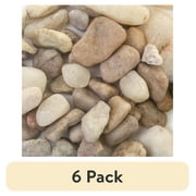6 pack Akasha 16 Oz. Decorative Rocks, Peach