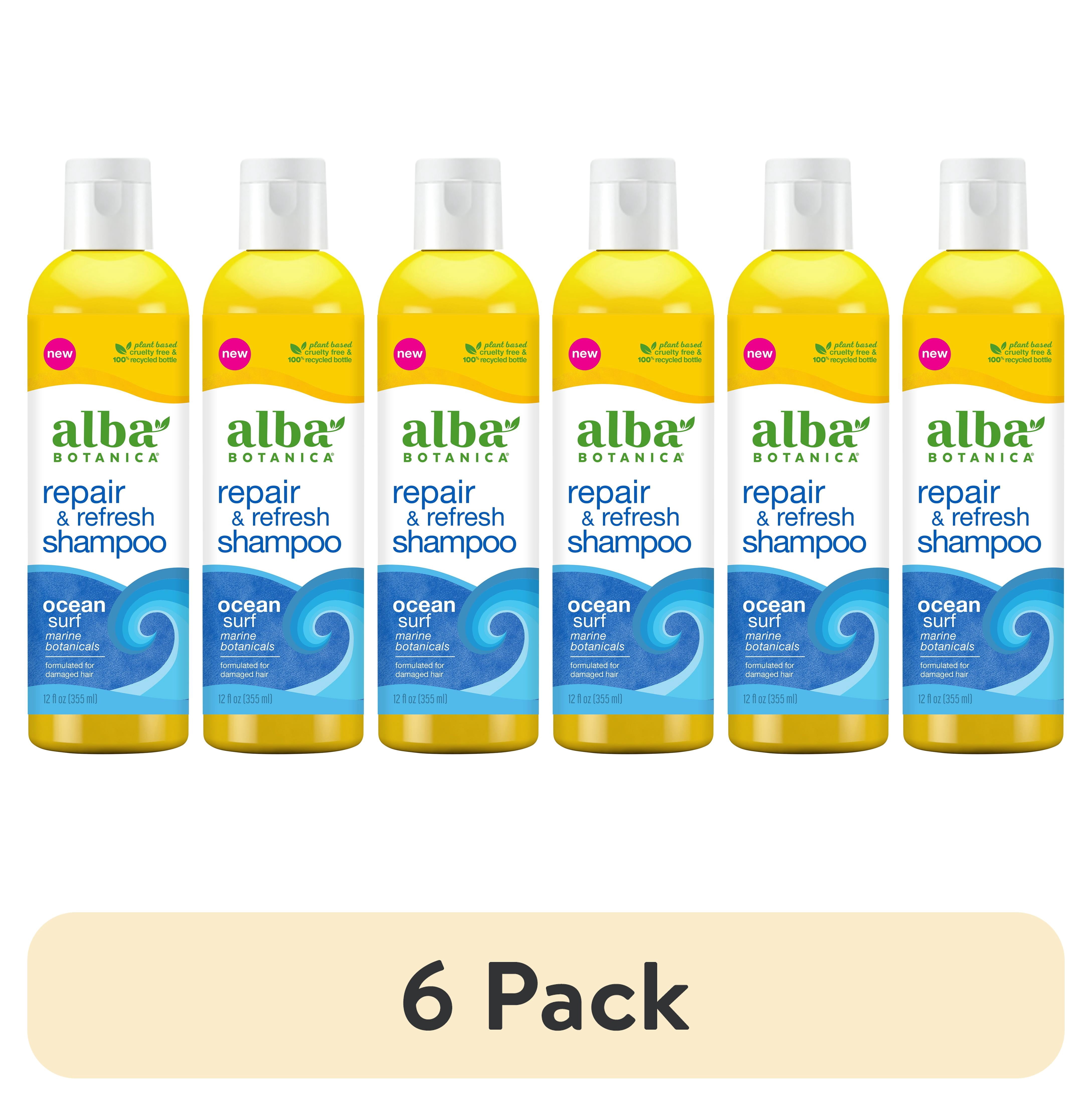 (6 pack) Alba Botanica Repair & Refresh Shampoo, Ocean Surf Marine Botanicals, 12 fl oz