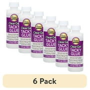 (6 pack) Aleene's Clear Gel Tacky Glue 4 fl oz, Dries Clear, Premium All-Purpose Adhesive