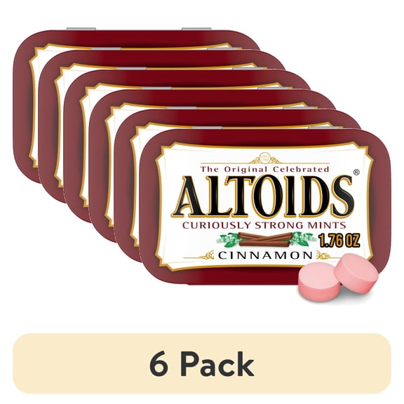 (6 pack) Altoids Cinnamon Breath Mints - 1.76 oz Tin