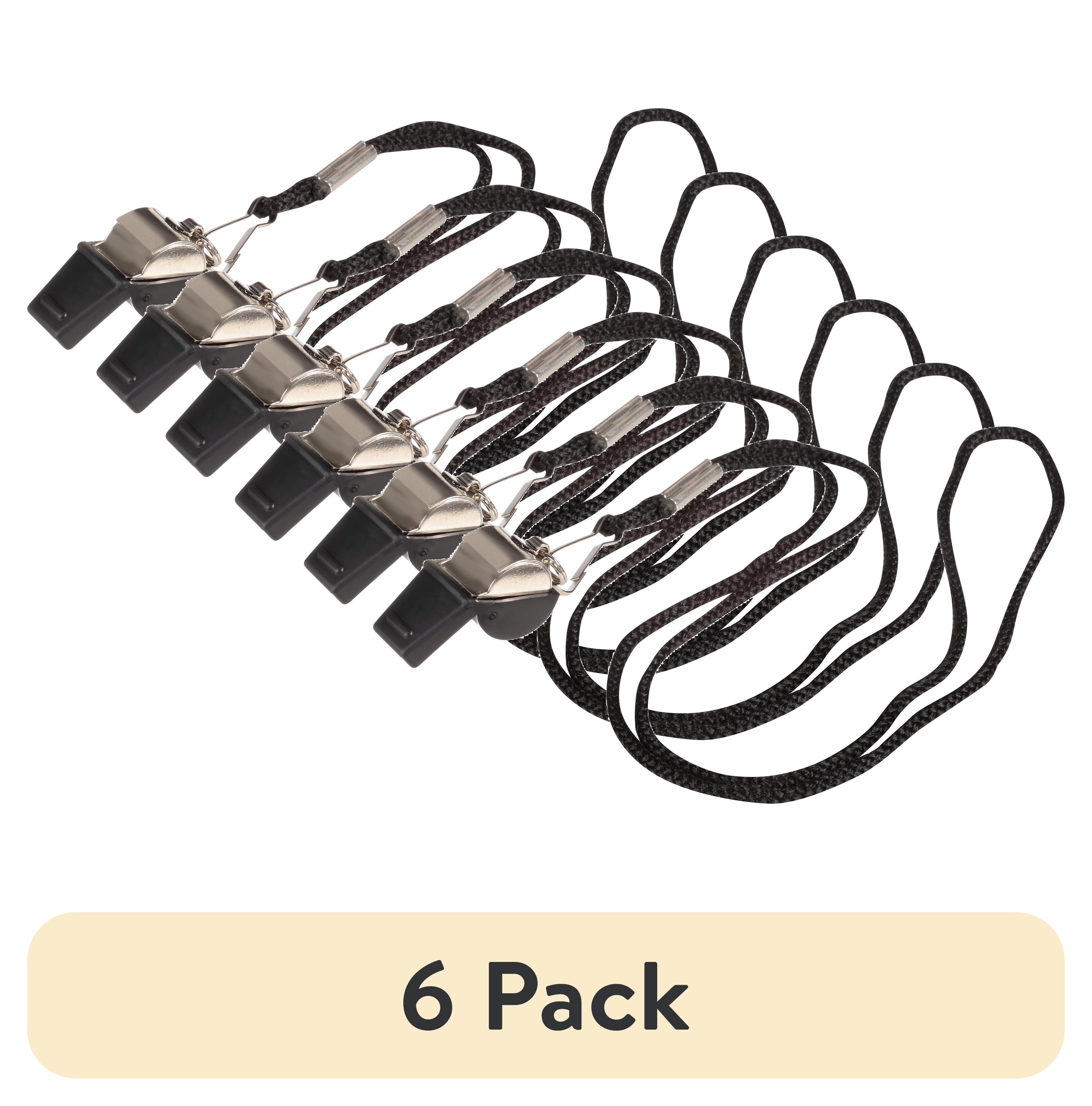 (6 pack) American Whistle Corporation Durable Spirit Whistle with Safe-T-Tip and Woven Lanyard, 2oz