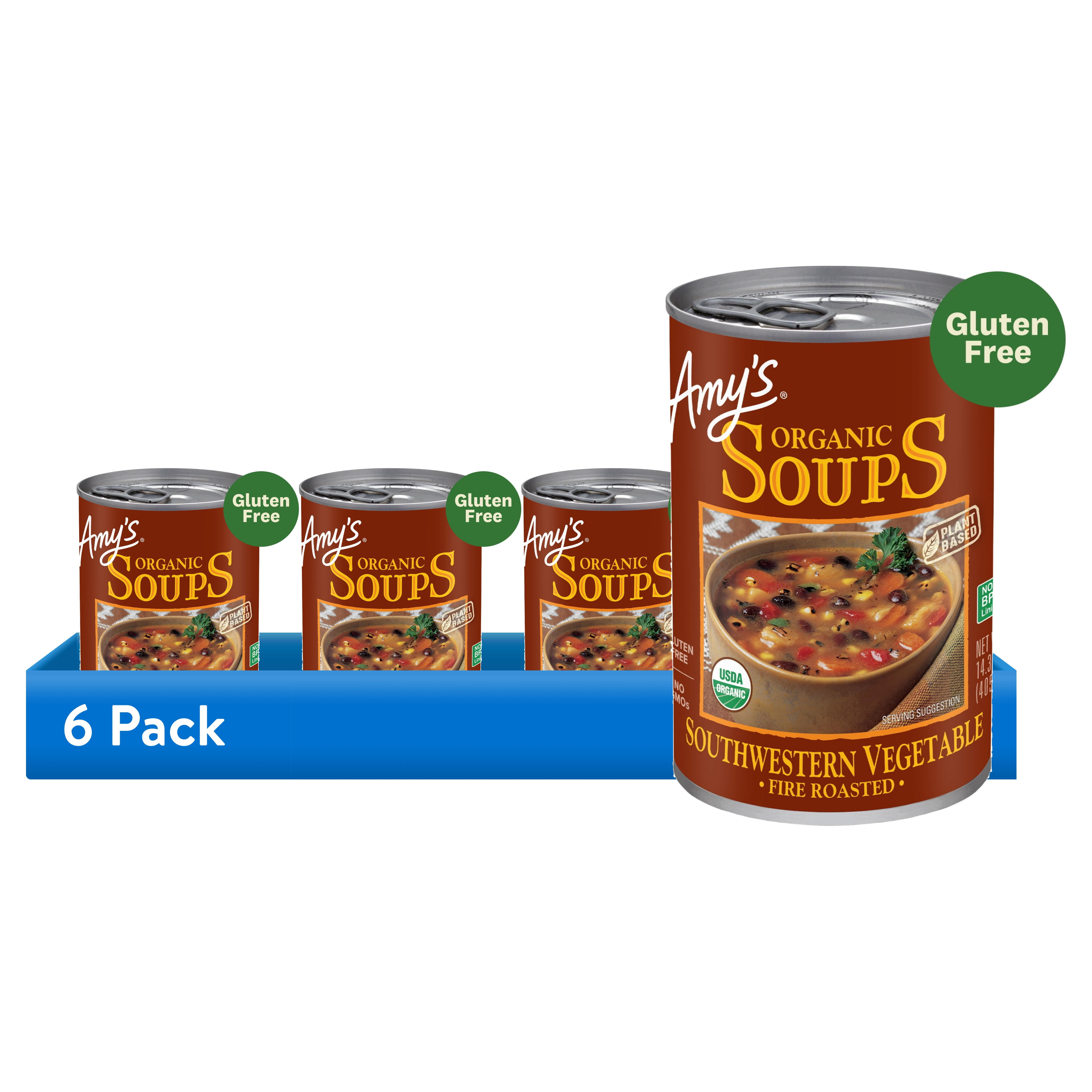 6 pack) Amy's Organic Fire Roasted Southwestern Vegetable Soup