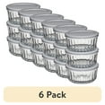 thumbnail interactive-video image 1 of (6 pack) Anchor Hocking Sculpted Glass Food Storage Container with Lids, 2 Cup Round, Set of 3, 1 of 8