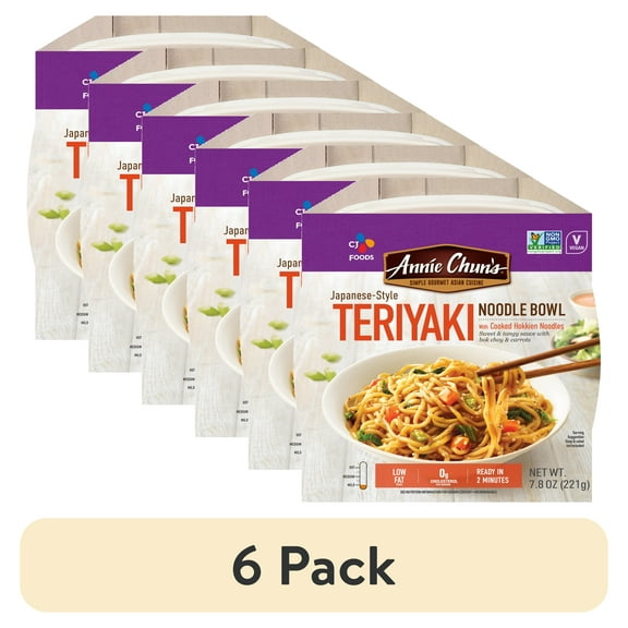 (6 pack) Annie Chun's Japanese Style Teriyaki Noodle Bowl, 7.81 oz